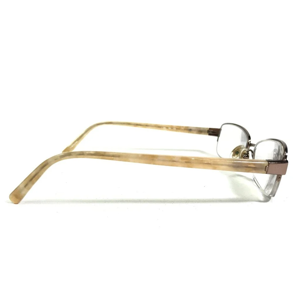 Liz Clairborne Eyeglasses Frames L343 1B0 Brown Pearl Marble Half Rim 54-17-140